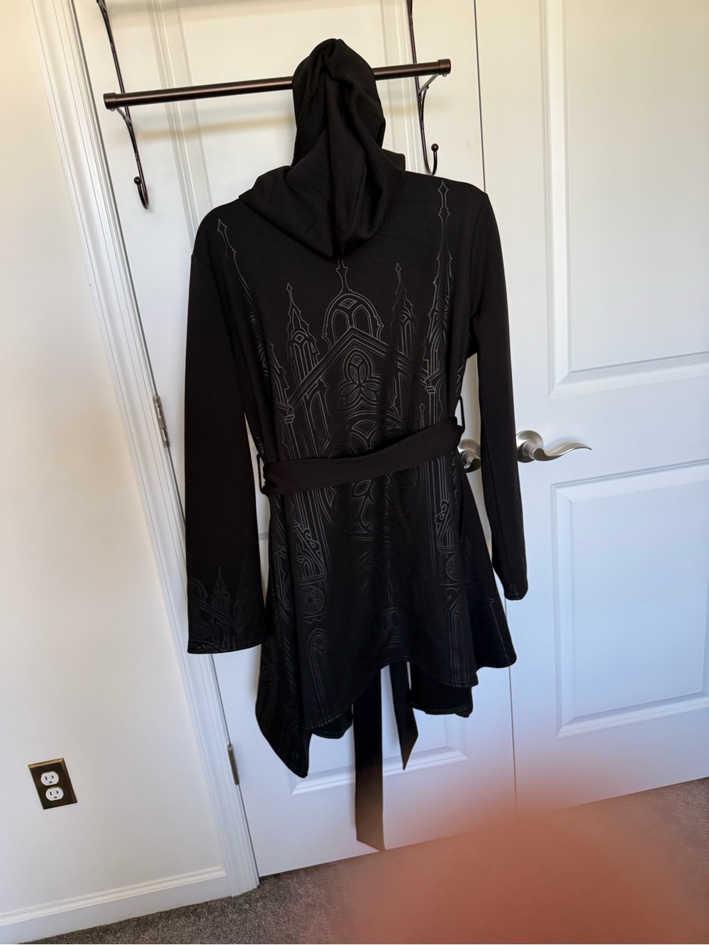 Killstar Black Hooded Belted Gothic Cardigan